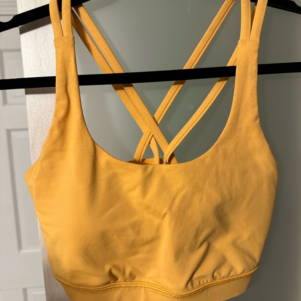 Lululemon Orange Sports Bra with Crossback Straps